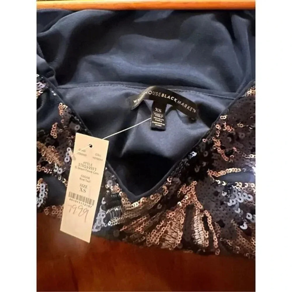 White House Black Market NWT Sequins Formal Cami Size XS/ Holiday/Cocktail/Party - Picture 4 of 4
